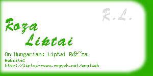 roza liptai business card